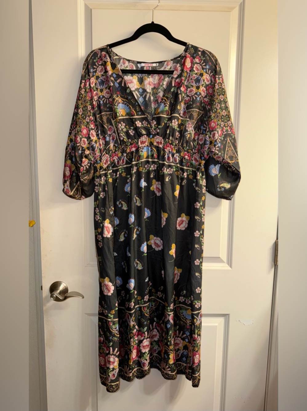 Johnny Was Floral Silk Dress